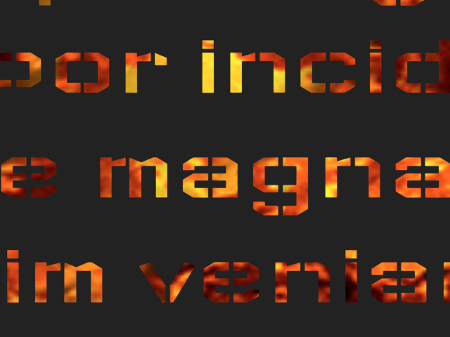 Text with a texture